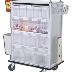 עגלת טיפולים חד/דו צדדית. Treatment Cart. מיוצר בישראל. נירוסטה ואלומיניום. 102×100×55 ס"מ. גלגלים נעילים