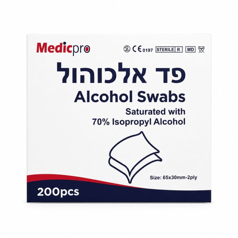 פדי אלכוהול Medicpro 70% – 200 יחידות